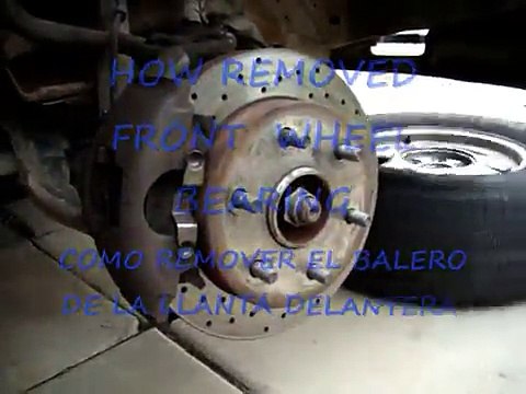 GMC SUBURBAN HOW TO REMOVED A BAD FRONT WHEEL BEARING ..TWO VIDEOS