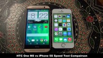 Mundo de la tecnología! revisión iPhone 5S vs HTC One M8 Speed Test Comparison Unboxing y regalar!