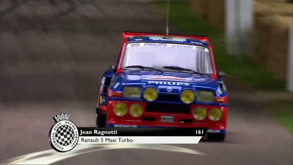 Jean Ragnotti high-speed spinning up the Hill Climb