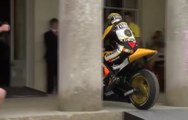 MotoGP legend Valentino Rossi given fantastic Goodwood reception as he drives straight into Goodwood House...