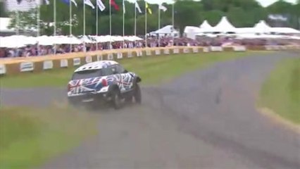 Power exceeds grip for Mini All 4 on Goodwood Hill Climb