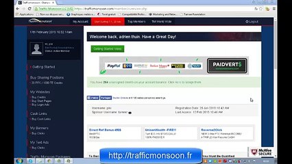 #4_ Traffic Monsoon - Comment acheter un pack de publicité Ad pack - - vidéo dailymotion