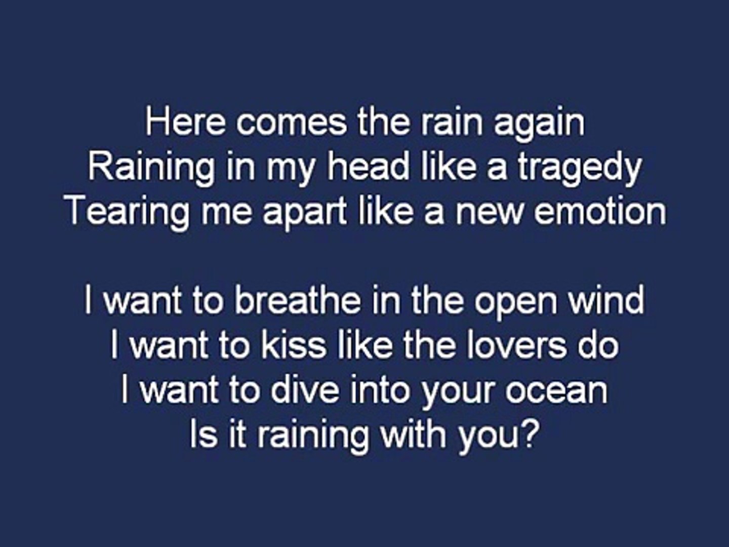 Hypnogaja Here Comes The Rain Again Lyrics Video Dailymotion