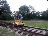 Handcar at the Steam Railroading Institute in Owosso,Mi