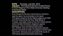 Pennsylvania Governor Corbett reacts to Freeh report on Penn State University