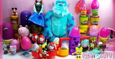Frozen Peppa pig Kinder Surprise Eggs Spongebob Play Doh Disney Sofia Toys