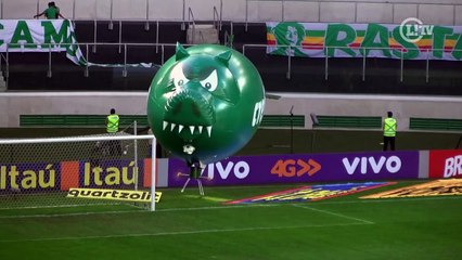 Porco inflável sobrevoa gramado do Allianz antes do Choque-Rei