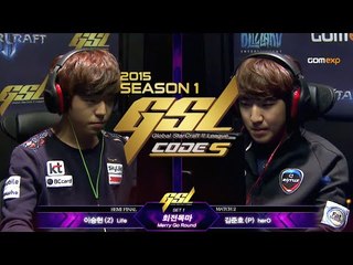Life vs herO ZvP Code S Ro4 Match 2 Set 3, 2015 GSL Season 1 - StarCraft 2