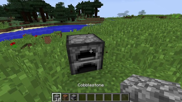 how to make a furnace and cook food in pc minecraft