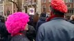 Demonstratie op het Beursplein in Amsterdam tegen Zwarte Piet