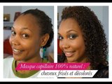 Masque capillaire 100% naturel : cheveux frisés et décolorés