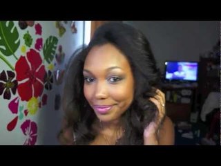 Maquillage de soirée dans les tons bruns