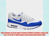 nike womens air max lunar1 trainers 654937 sneakers shoes (uk 5 us 7.5 eu 38.5 white game royal