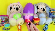 Mickey Mouse Kinder Surprise Eggs GIANT Easter Eggs Barbie, Olaf, Peppa Pig Play Doh Cars