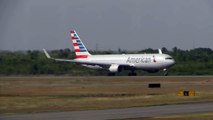American Airlines (B763W) despegando del Aeropuerto Las America (SDQ).