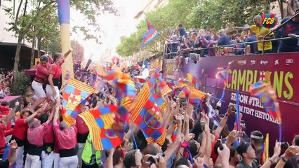 BEHIND THE SCENES  FC Barcelona Victory parade 2015