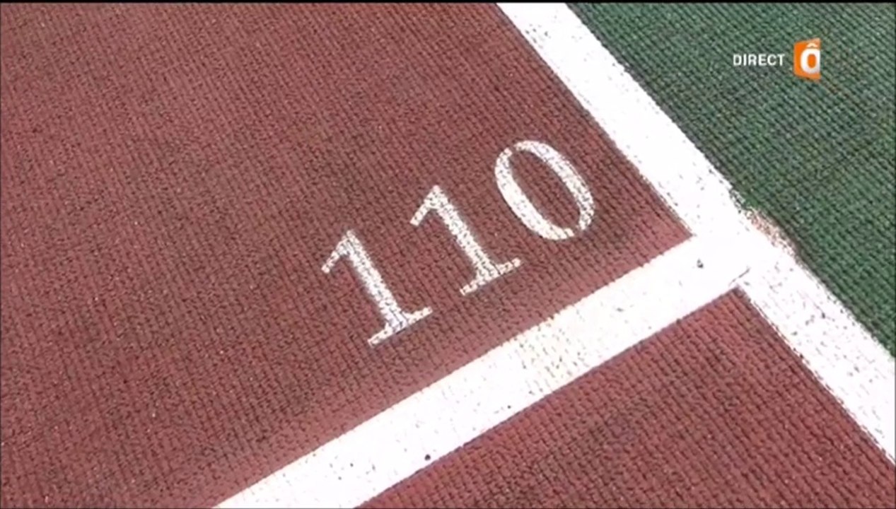 24 et 25. ChE athlé par équipes 2015, J2, lancer du disque H et 110m haies