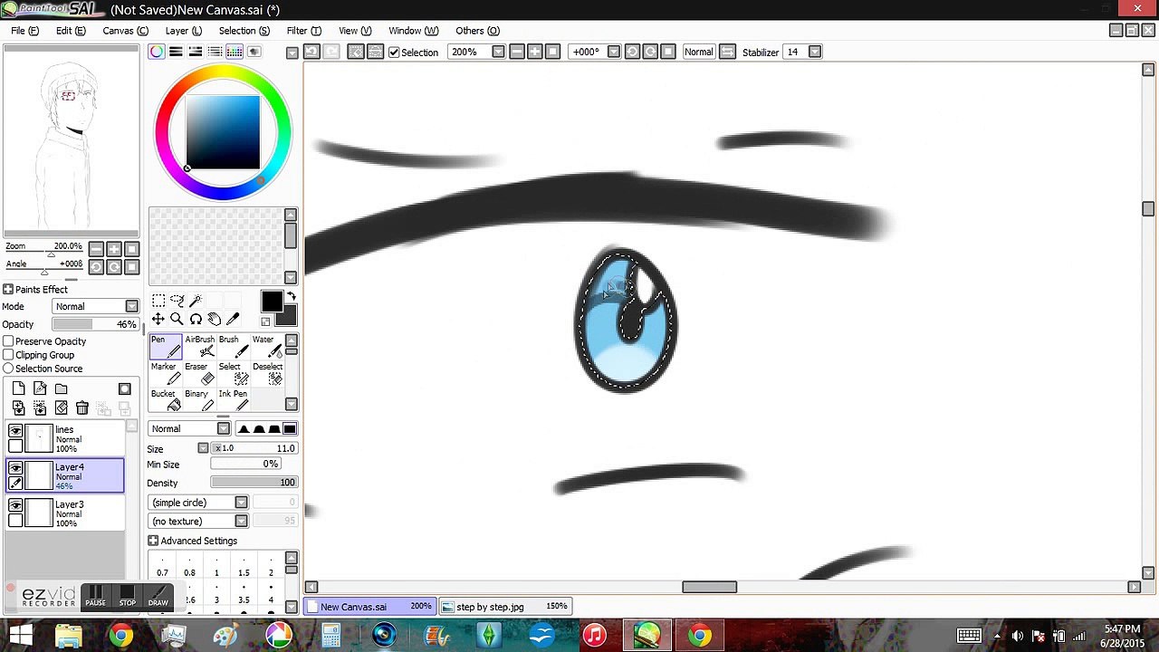 Silas Murakami Speed Paint (My Oc ~ Paint Tool Sai)