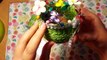 Tutorial: Maceta con flores hechas con alambre y esmalte / Tutorial: Flowers wire and nail polish.