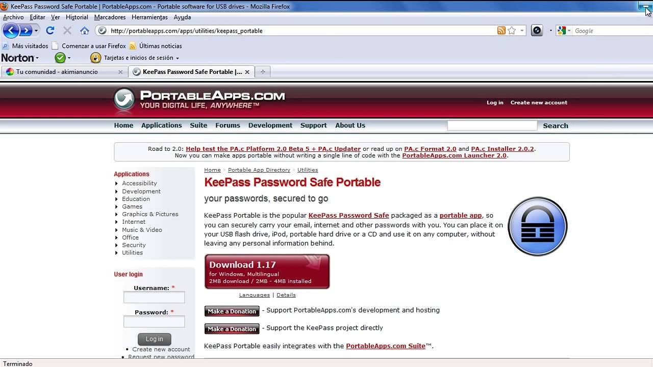 KeePass Password Safe portable