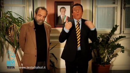 Giobbe Covatta spara a CarCarlo Pravettoni, spot Testadialkol