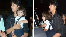 SRK's Son Aryan CARRIES AbRam In His Arms