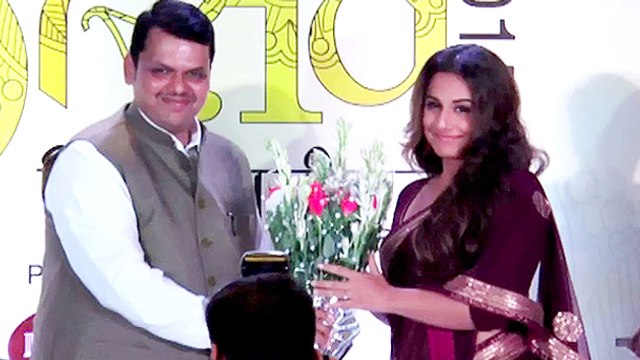 Vidya Balan Honored By C M Devendra Fadnavis