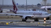 Amazing Rainy Qatar Airways Airbus A330-200 takeoff at Doha HD720p