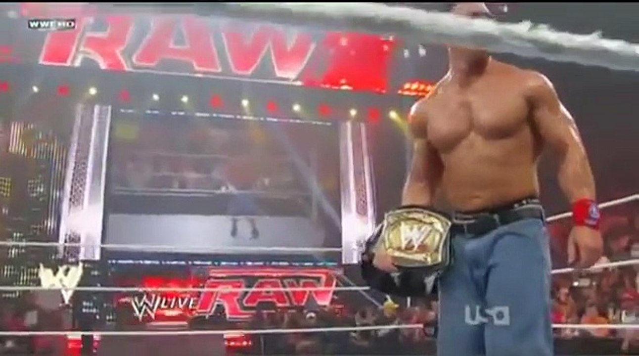 ‪WWE RAW 7 25 2011 - CM PUNK Return with new entrance(John Cena New WWE Champion)