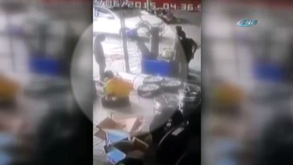 Patlayan lastik genci havaya uçurdu