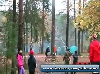 Crazy Guy Cutting  Tree Very Funny