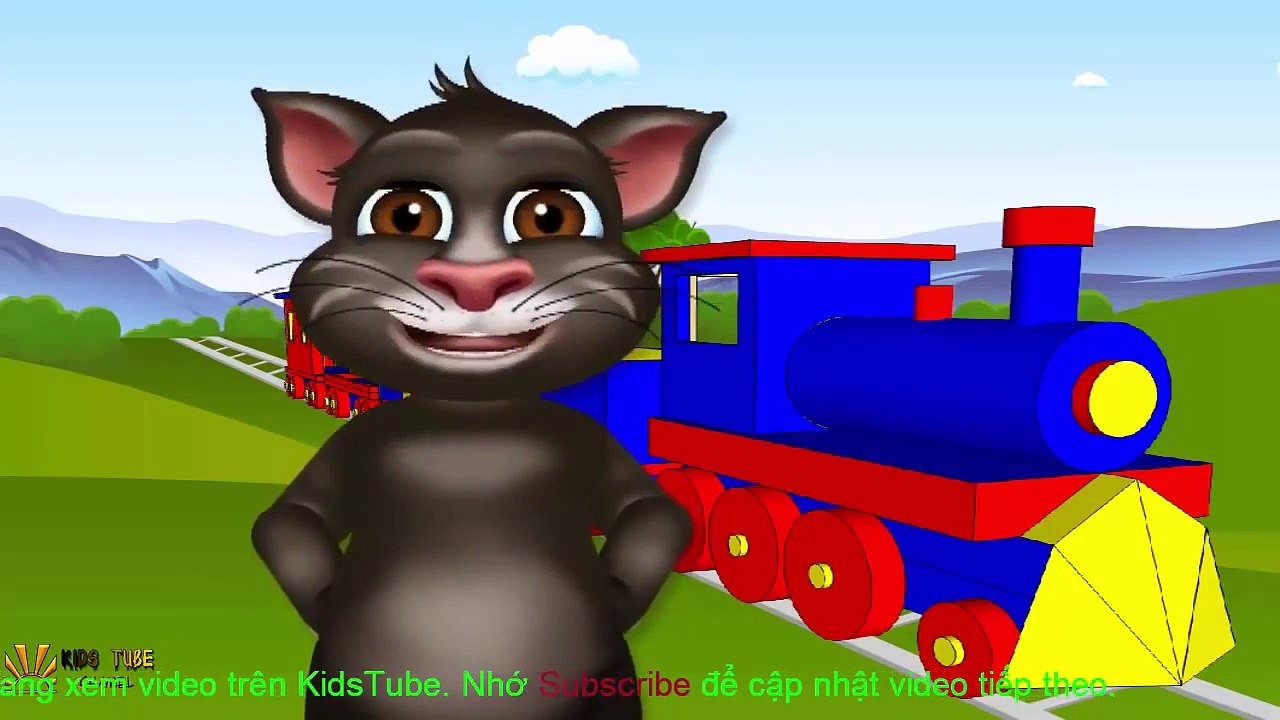 Wheels on the train || Wheels on the bus version Talking Tom Cat