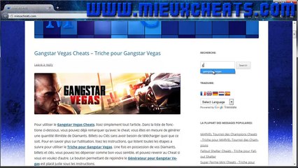 Gangstar Vegas Cheats Triche pour Gangstar Vegas