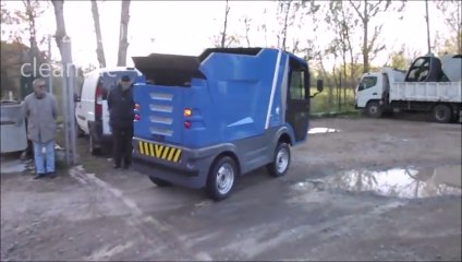 Sokak süpürme çöp toplama araçları