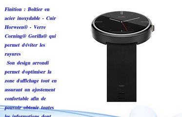 Motorola Moto 360 Montre connectée Android Wear pour