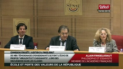 Audition d'Alain Finkielkraut, philosophe et essayiste, membre de l'Académie française - Audition