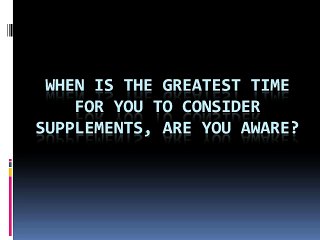 When Is The Best Time To Take Vitamins