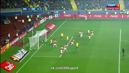Brazil vs Paraguay 1-1 2015 - Highlights & Penalties