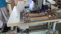 Automatic webbing sewing machine for very thick thread