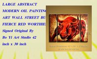 LARGE ABSTRACT MODERN OIL PAINTINGS ART WALL STREET