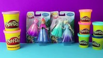 Play Doh Frozen Dolls Magic Clip Elsa and Anna Disney Frozen Princess Play Doh Dresses