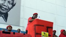 Julius Malema CIC of EFF tells supports to address Pres Jacob Zuma when voting.