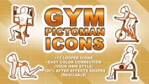 After Effects Project Files - Gym Pictoman Icons - VideoHive 9499748