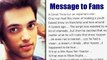 Parth Samthaan's IMPORTANT MESSAGE For His Fans!! | Kaisi Yeh Yaariaan