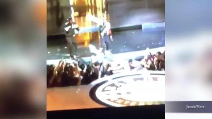 Diddy takes a tumble during BET Awards performance