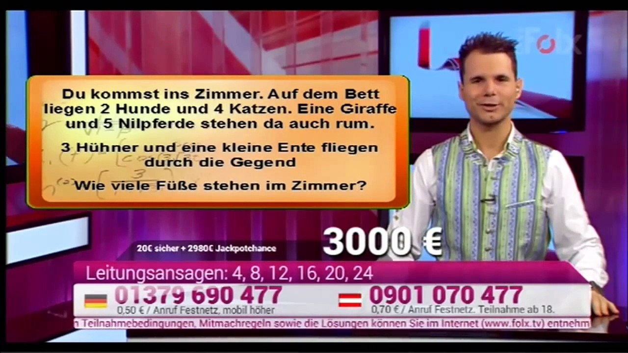 Folx Quiz: Wie viele Füße stehen im Zimmer?