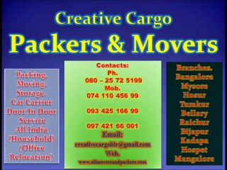 Bangalore Packers and Movers. Call Any Time Service 74 110 45699