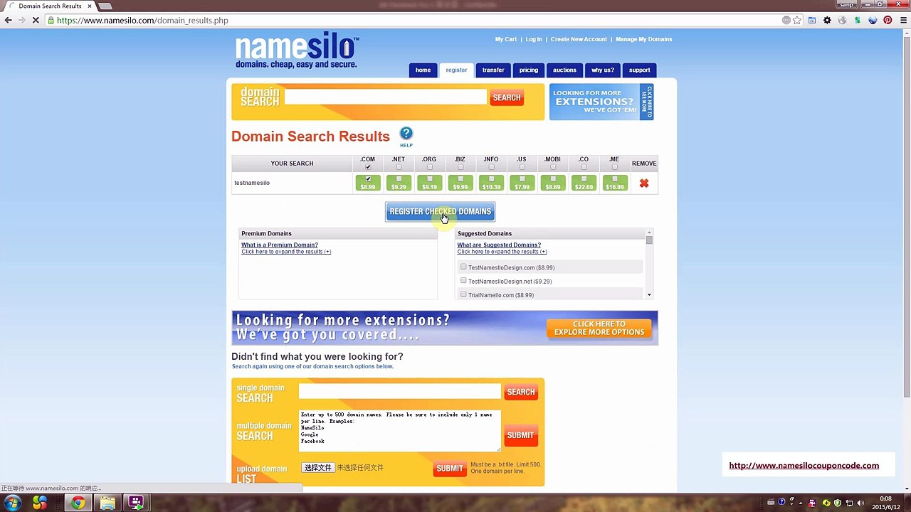 Namesilo discount code