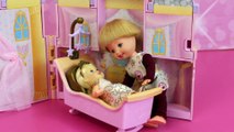 Barbie Baby Princess Castle Frozen Elsa & Kids ❤ Barbie Krissy Palace Toy Review DisneyCarToys