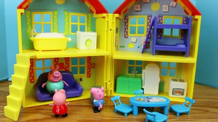 PEPPA PIG Roller Coaster CRASH George Pig is Naughty & Runs Away to the Amusement Park DisneyCarToys